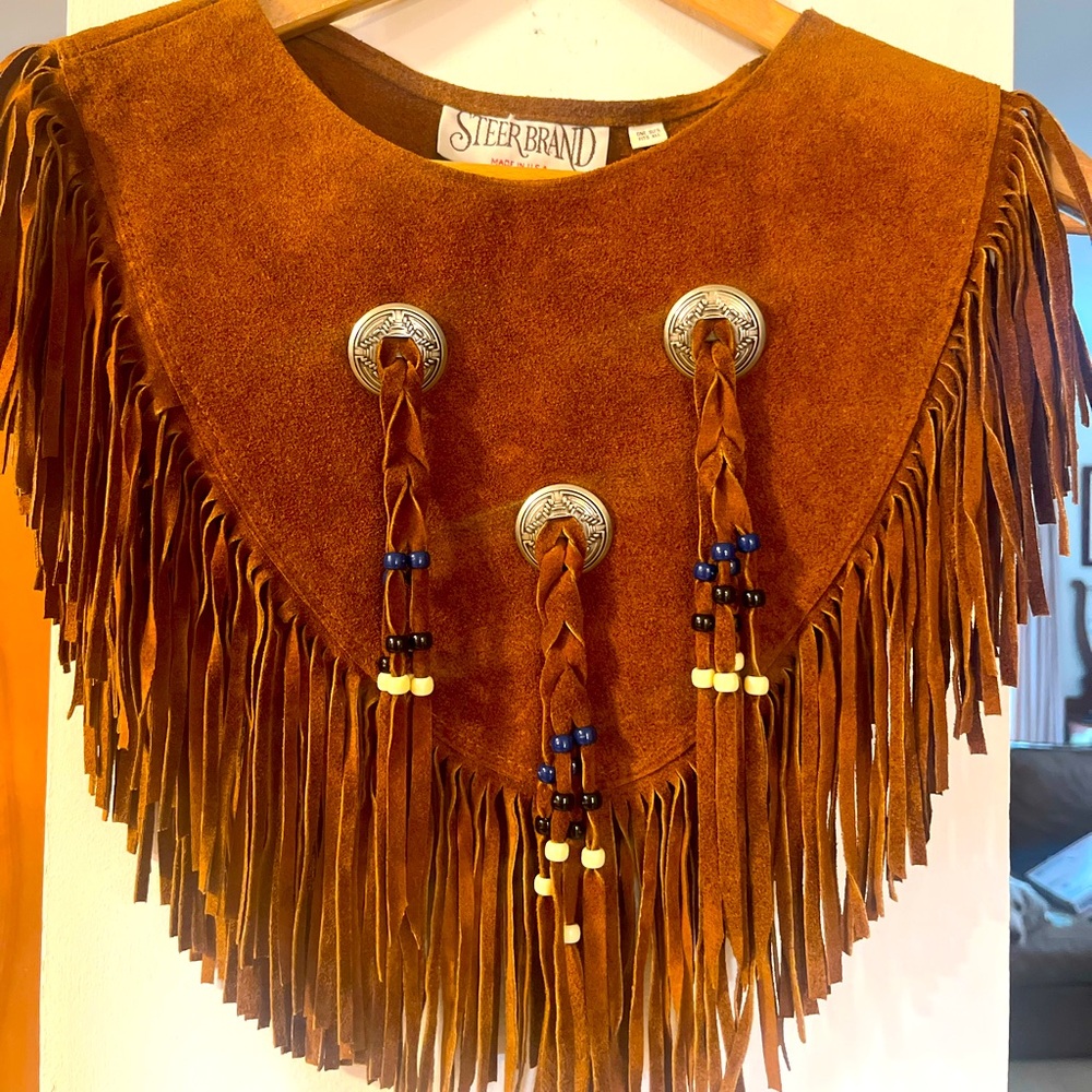 Steer Brand Brown Fringe Women's Blouse